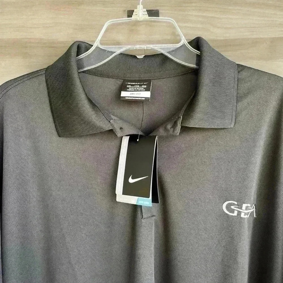 Men’s Nike Short Sleeve Dri-Fit Stay Cool Dark Gray Polo Golf Shirt GEA SZ XXL - Picture 3 of 7